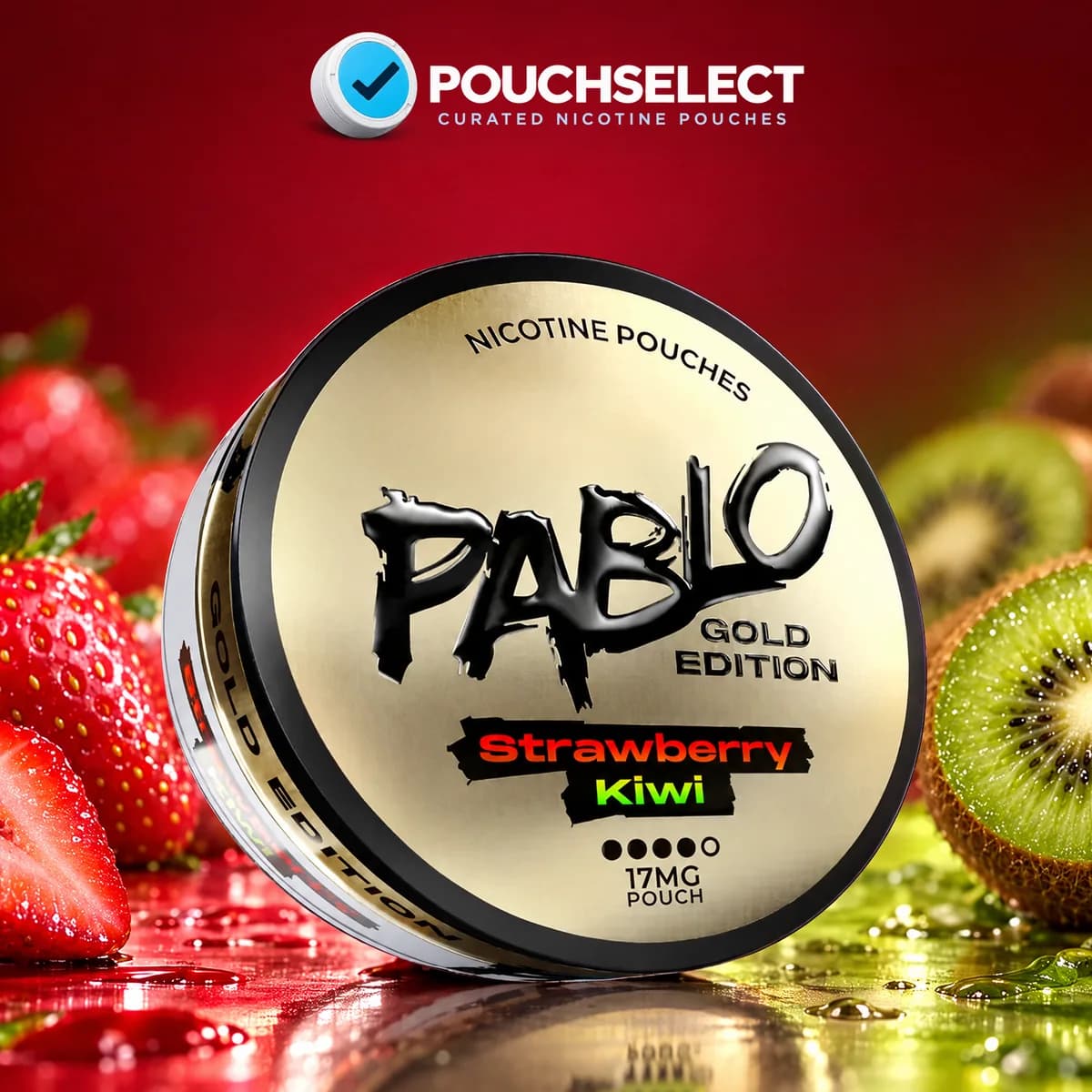 Pablo Strawberry Kiwi Gold Edition can