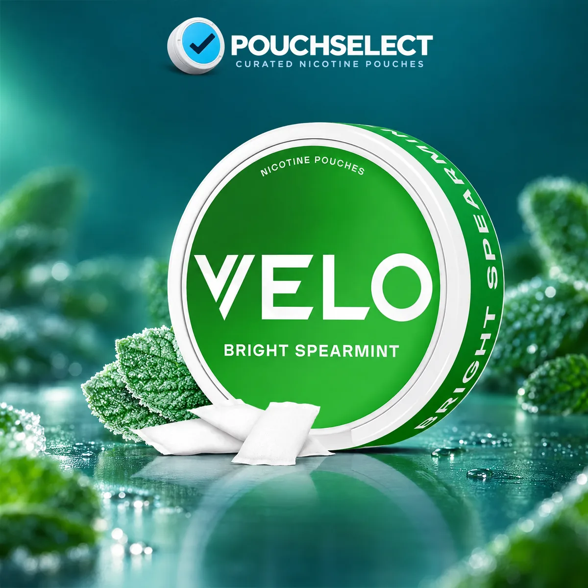 VELO Bright Spearmint Mini nicotine pouches can