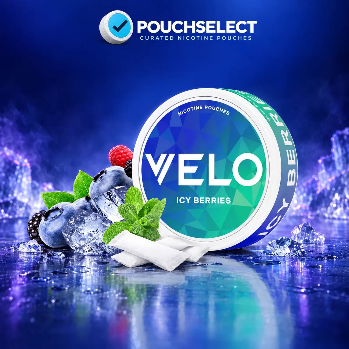 VELO Icy Berries Mini nicotine pouches can