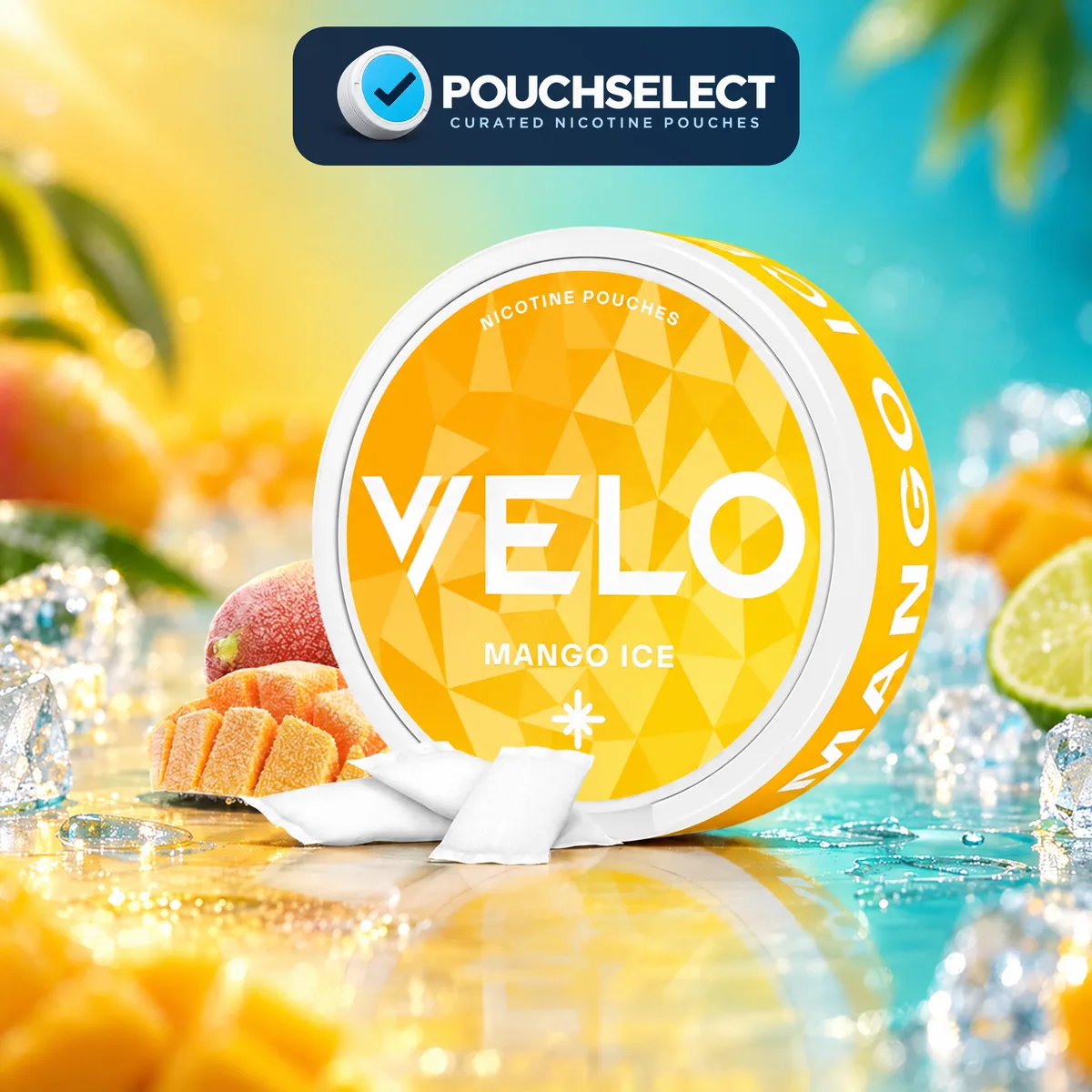 VELO Mango Ice Mini nicotine pouches can