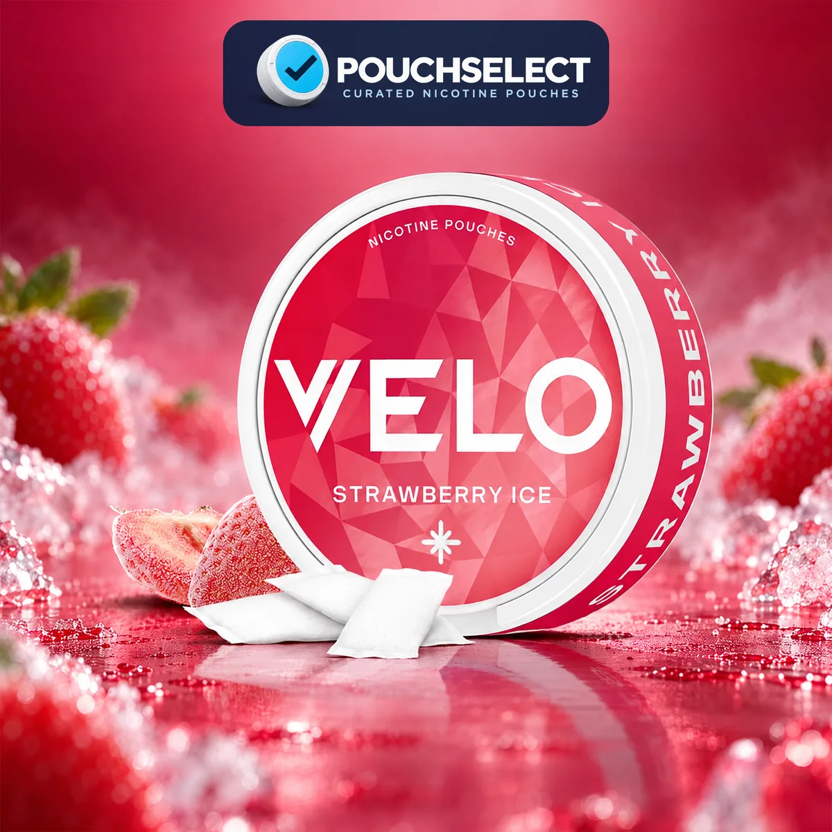 VELO Strawberry Ice Mini nicotine pouches can